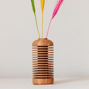 Modern wooden  vase handmade   wedding gift carved vase vase for flowers modern vase wooden home decor vase minimalist vase unique vase