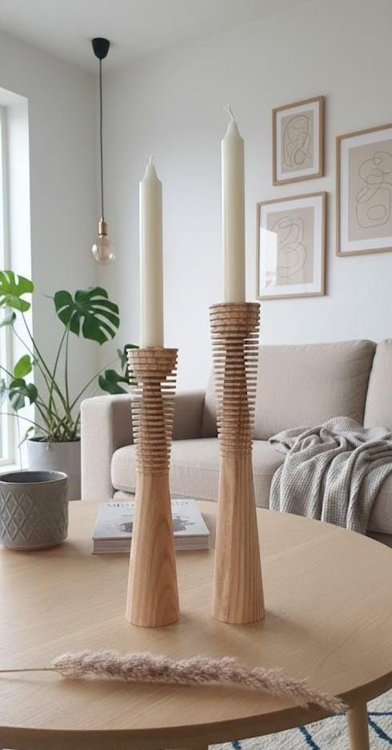 Kerzenhalter Set 2 Kerzenständer Holzkerzenhalter Kerzenständer Kerzenständer Kerzenhalter rustikal Geschenk Wohnkultur Geschenk für Urlaub