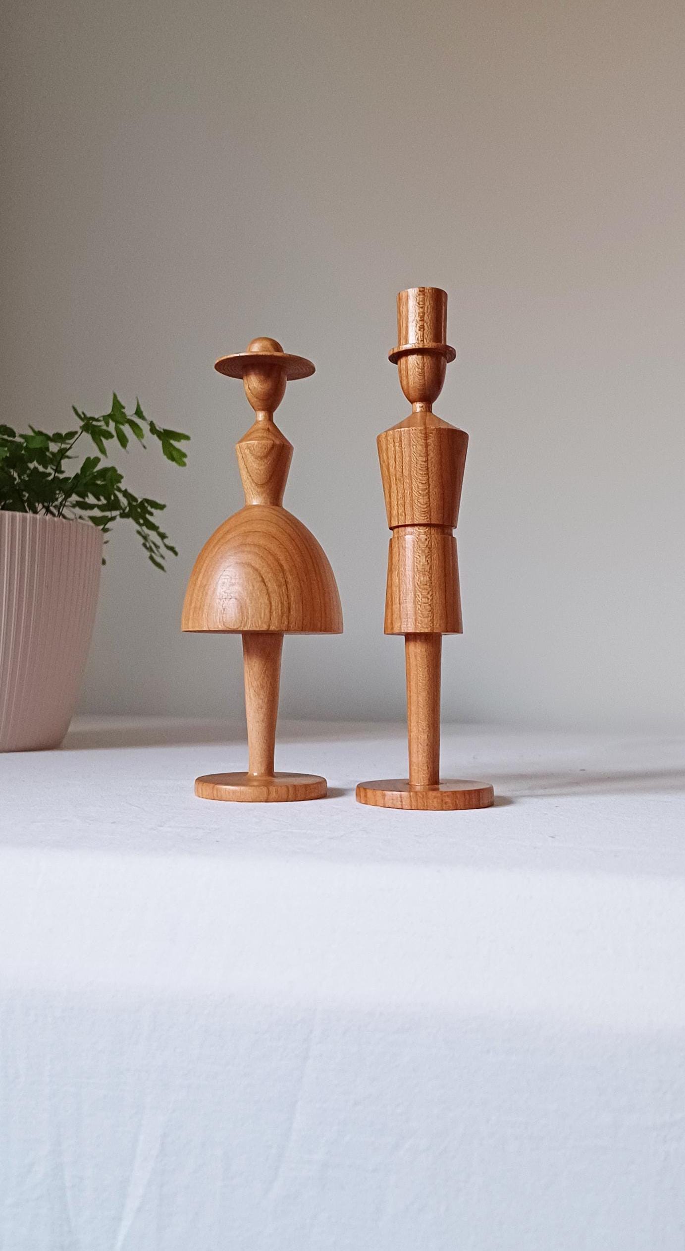 Wooden Couple Statue Anniversary Gift for Her 5th Anniversary Gifts for ...