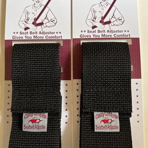 Set of 2 Classy Comfort Seatbelt Adjuster Black - FREE STANDARD SHIPPING
