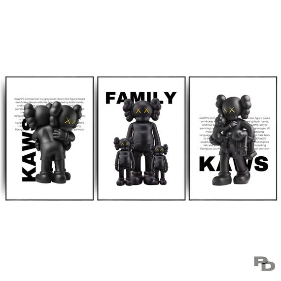 KAWS FAMILY BLACK メディコムトイ カウズ ファミリー ブラック