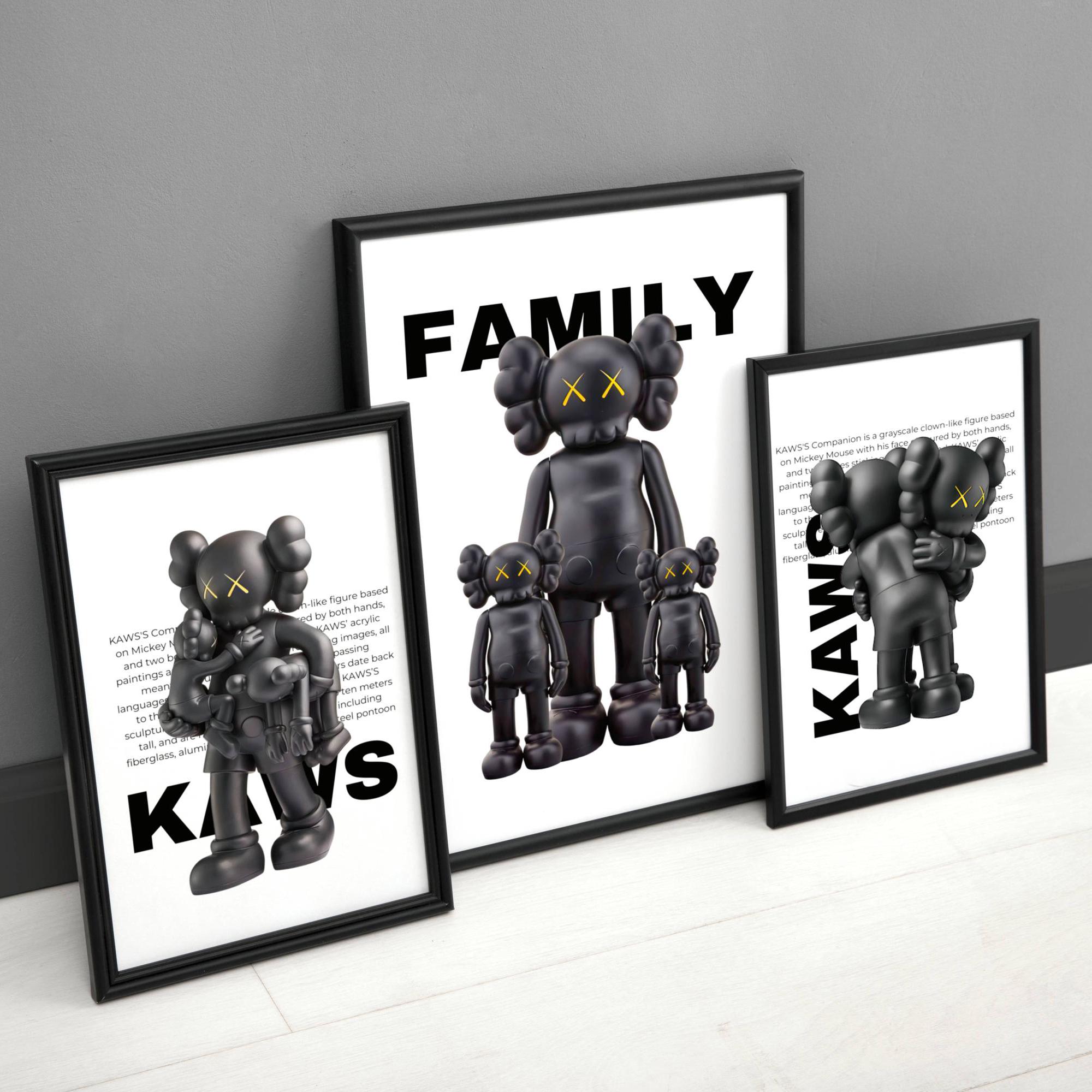 Kaws Family Poster, Hypebeast Toys Poster, Figure Printable