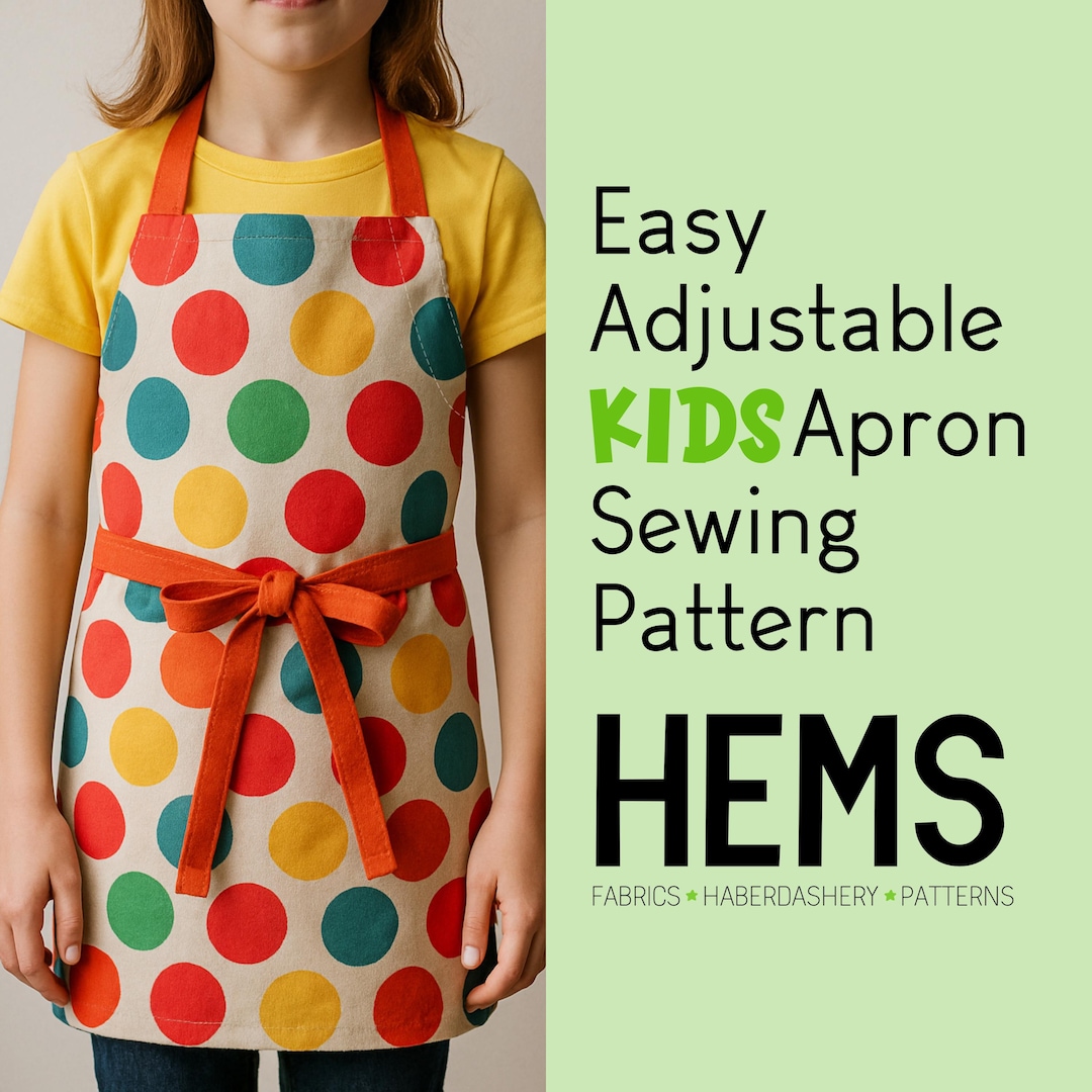 puffin kid's apron pdf sewing pattern (4 sizes) - etsy... Kids Adjustable Apron Sewing Pattern – Beginner-friendly (PDF Pattern ...