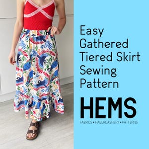 Tiered Maxi Skirt Sewing Pattern: Beginner-Friendly (PDF Pattern)