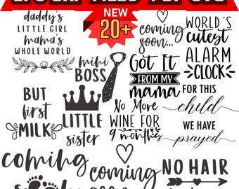 Baby Boy SVG Bundle | Cute Baby Quotes | Newborn Sayings | Baby Shower SVG | Personalized Baby Gift | Cricut & Silhouette Files
