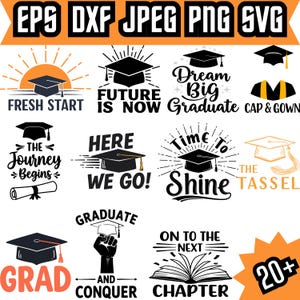 Personalized Graduation SVG Bundle | Class of 2025 Cut Files | Senior Shirt, Cap, Decor, Cricut, Silhouette | Digital Download