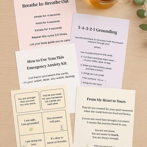 Kit de Emergência para Ansiedade – Cartões de Acalmar e Aterrar – PDF para Imprimir
