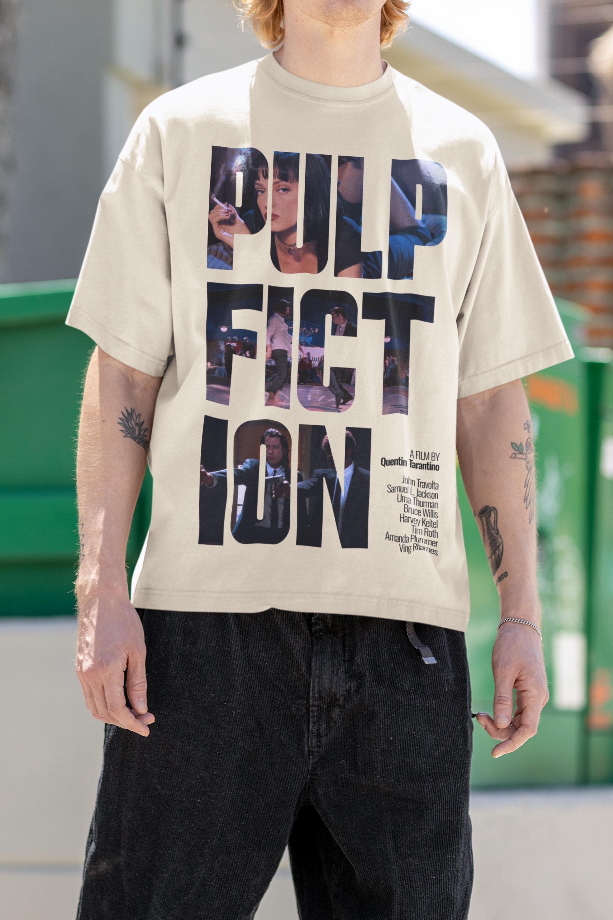 ★FULL OF SSUN★PULP FICTION Drive T-shirts★Black★大人気 518462630a.jpg