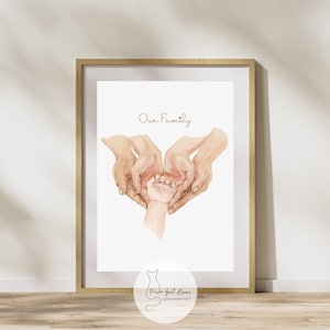 Personalised Family Print, Custom Our Family Gift, Family Baby Print, Personalized Family Portrait, Gift For Mum, Christmas Gifts, Digital