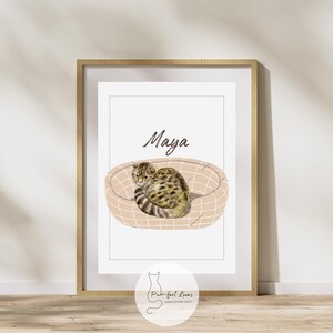 Custom Cat Wall Art, Cute Cat Poster, Personalized Pet Art,Cat Lover Gift,Cat Pet Loss Gift,Personalize Gift For Cat Lovers Custom Cat Lover