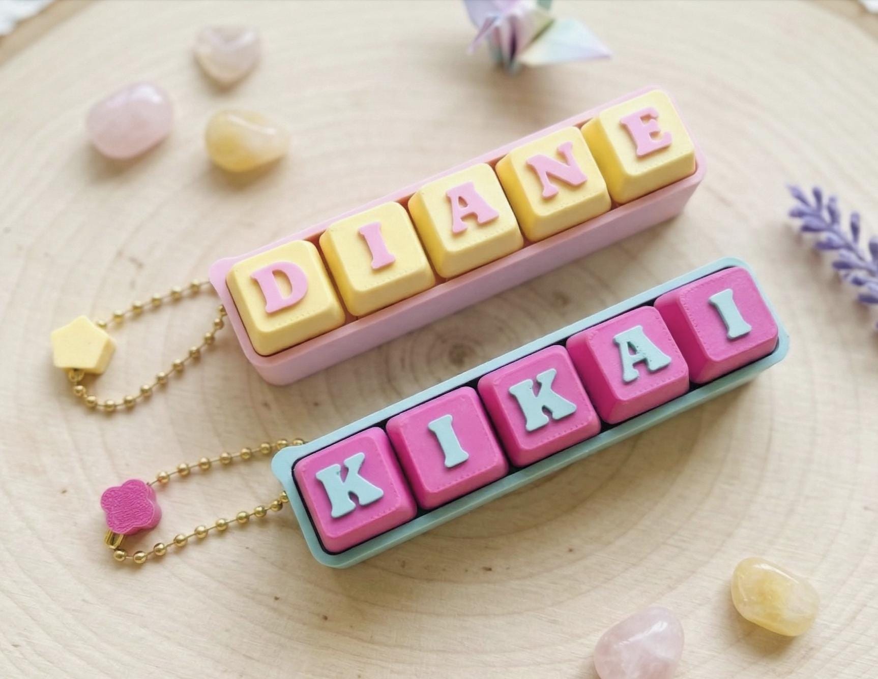 Custom Keycap Keychain Custom Name Keychain, Mechanical Keyboard Keycaps, 3D Printed Accessory ...