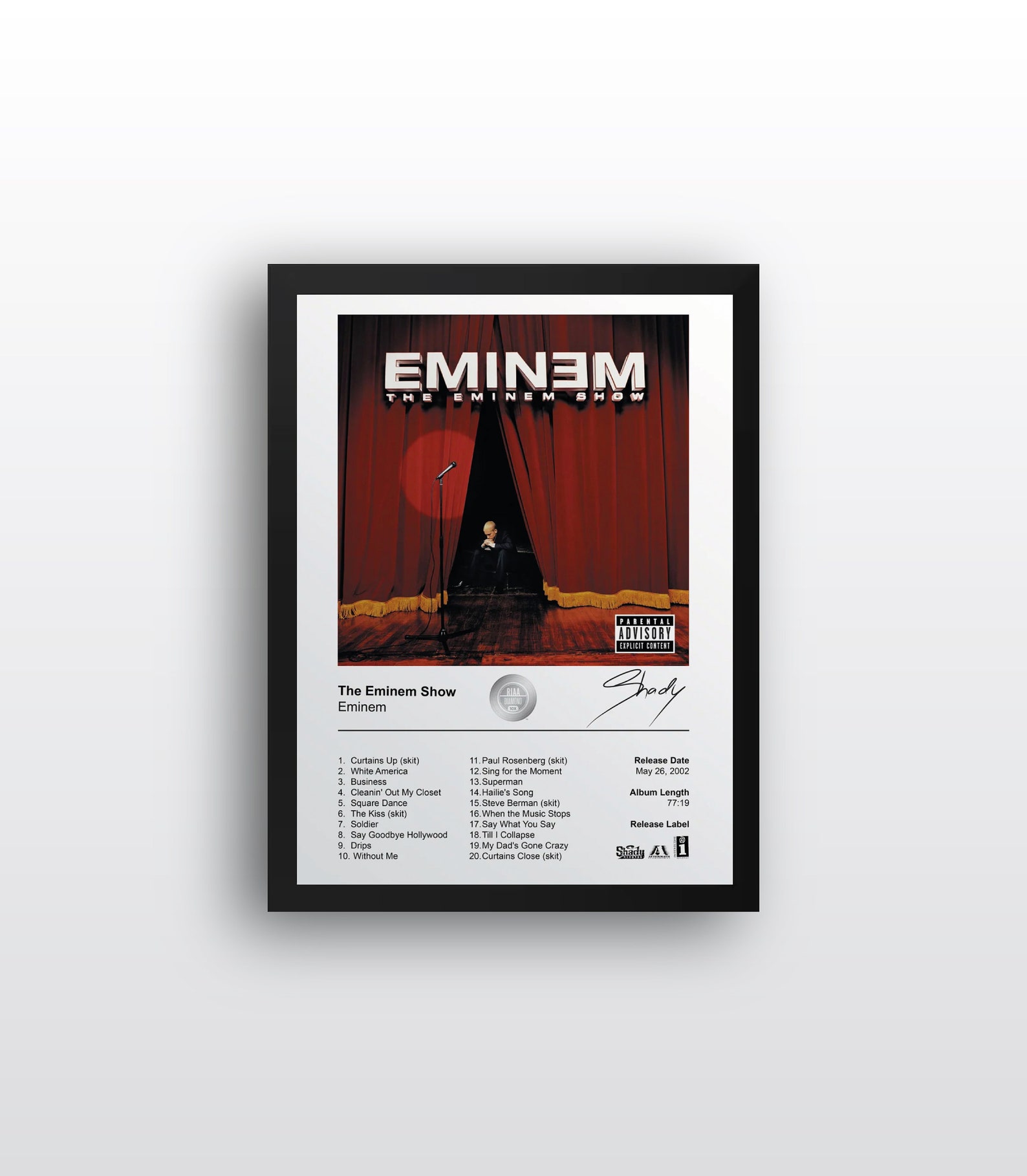 Eminem Album Cover Poster - Etsy