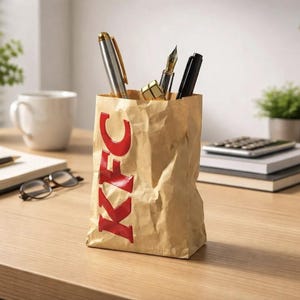 KFC Bag Pen & Pencil Holder – Unique Desk Organizer