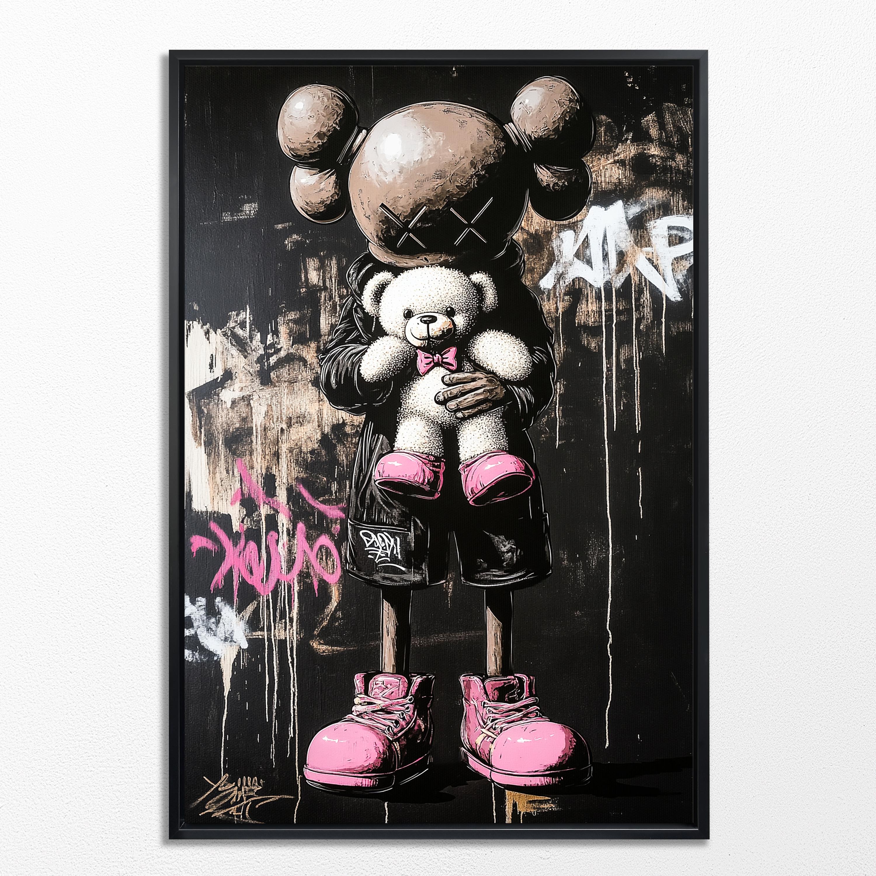 Kaws and the Teddy Bear Wall Art, Bearbrick Bear Decoration, Canvas Art, Pop Art, Wall Decoration, Ready to Hang, Graffiti - Etsy Kaws and the Teddy Bear Wall Art, Bearbrick Bear Decoration, Canvas Art, Pop Art, Wall Decoration, Ready to Hang, Graffiti - Etsy