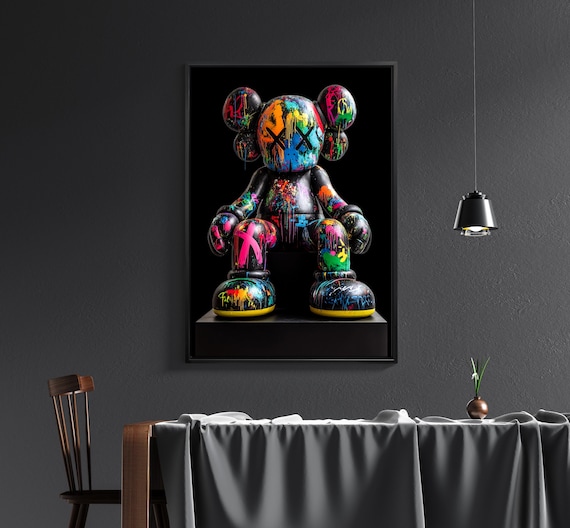 Wall Mural Kaws Bearbrick Bear, Pop Art, Graffiti Art Wall Mural Kaws Bearbrick Bear, Pop Art, Graffiti Art