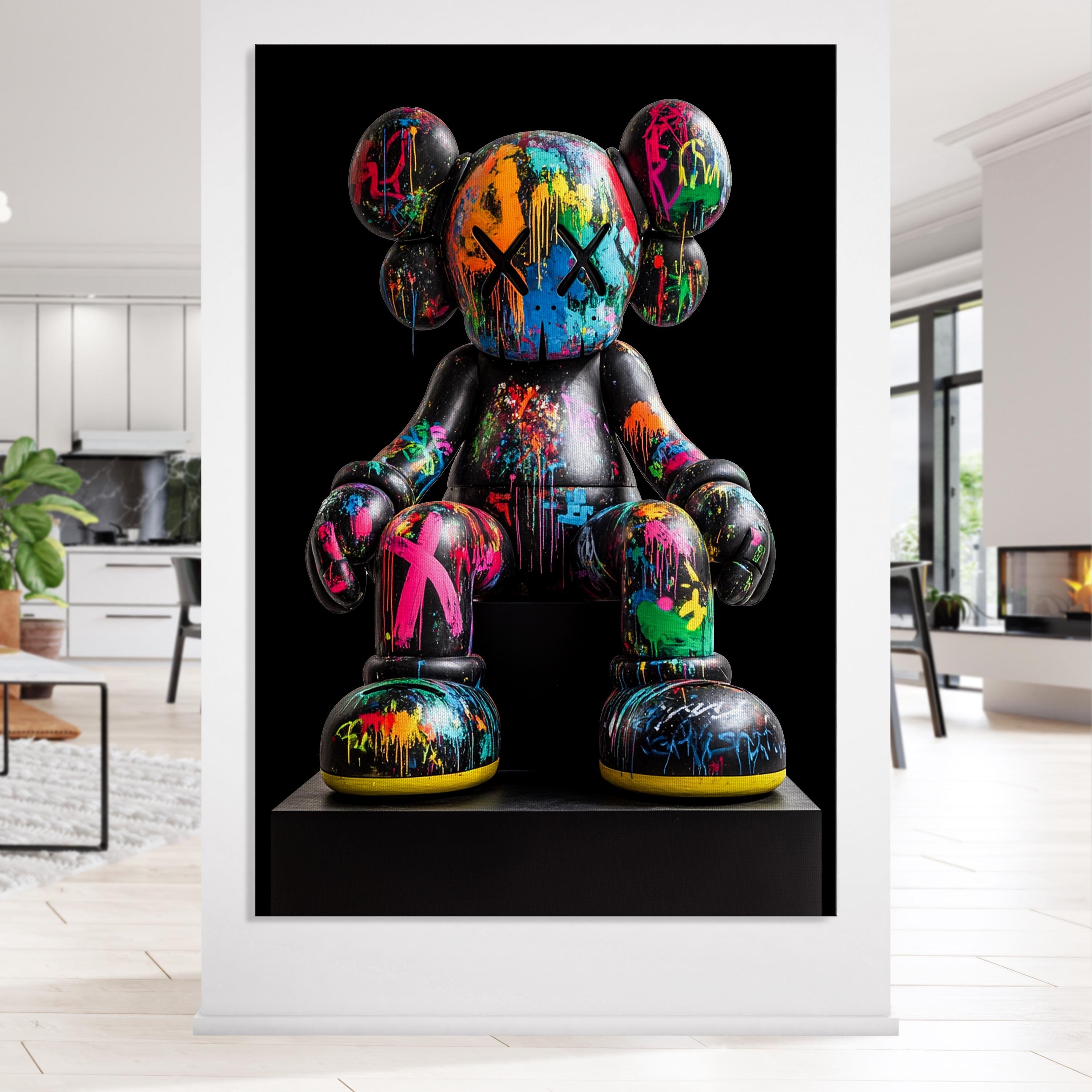 Wall Mural Kaws Bearbrick Bear, Pop Art, Graffiti Art, Canvas Art, Banksy, Picture Art Wall Design, Ready to Hang, Wall Art - Etsy Wall Mural Kaws Bearbrick Bear, Pop Art, Graffiti Art, Canvas Art, Banksy, Picture Art Wall Design, Ready to Hang, Wall Art - Etsy