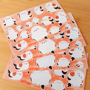 CAFE WEISS Shima Enaga Sticker Sheet