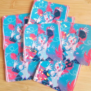 VOCALOID HATSUNEMIKU Square PET Holographic Stickers
