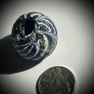 Authentic, Ancient &#39;Combed&#39; Glass &#39;Pilangi&#39; Style East Javanese &#39;Jatim&#39; Bead