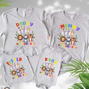 Wild One Birthday Shirt: Personalized Safari Family Matching Tee