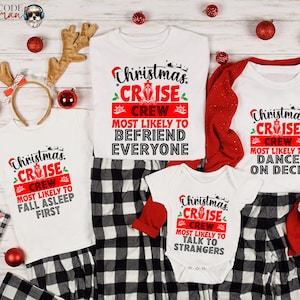 Weihnachtskreuzfahrt 2025 Passende Familienshirts: Urlaubsreise-T-Shirts