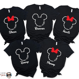 Disney Trip 2025, Disney Family Shirts, Custom Family Disney T-Shirts, Minnie Mouse Tees, Matching Disney Group Shirt, Disney Family Clothes