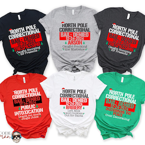 Nordpol-Korrektur-Weihnachts-Shirt: Lustiges Gruppen-T-Shirt