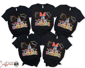 Custom Disney Trip 2026 Shirts, Disneyland Shirts, Disney Family Trip Shirt 2026, Disney Group, Disney Family Shirts, Disney Couple T-Shirt