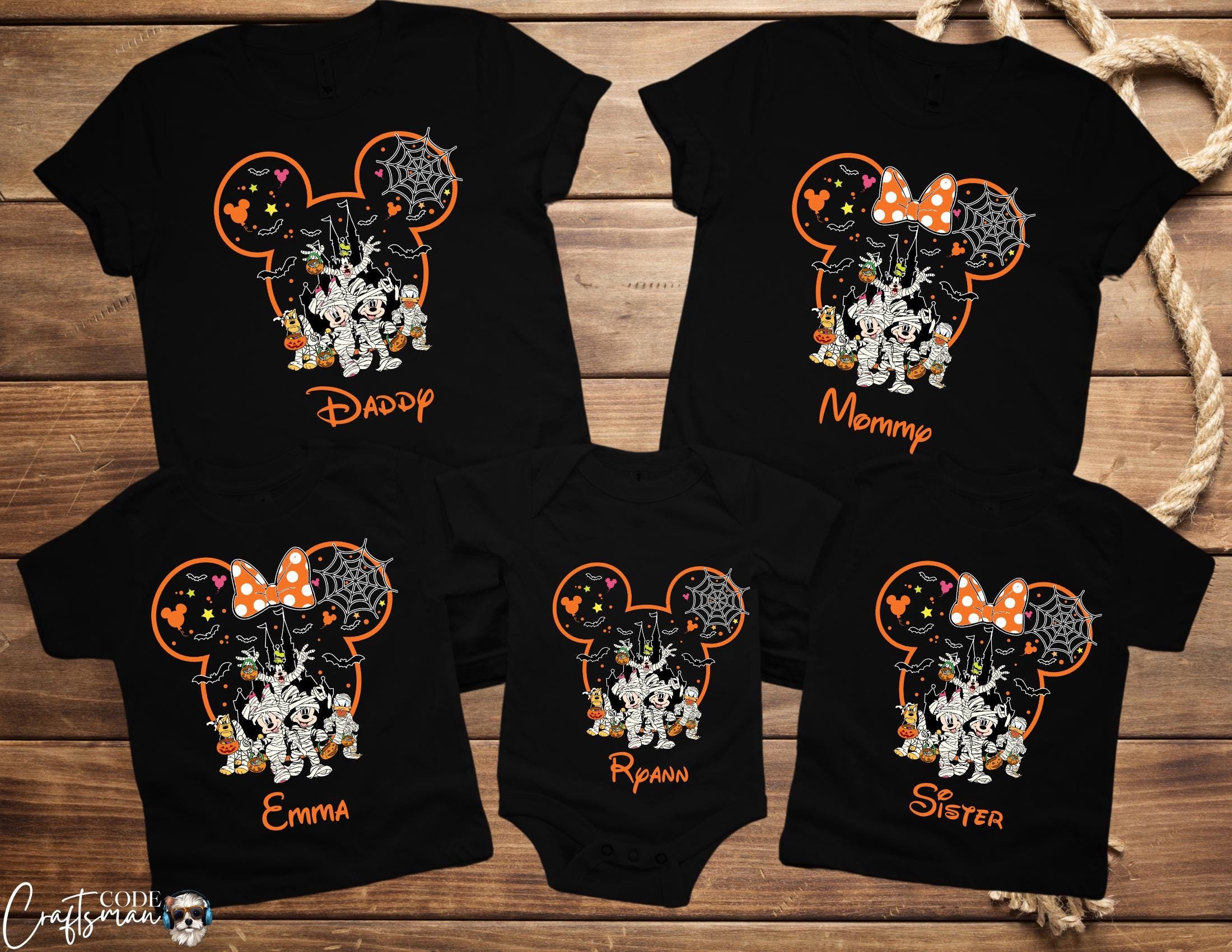 Custom Halloween Disney Family Shirts, Disneyland Trip 2026, Group Spooky Disneyworld shirts
