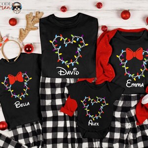 Custom Disney Christmas 2026 Lights Family Shirts, Disneyland Tee