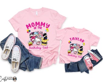 Custom Kitty Birthday Girl Shirt: Family Matching Tees