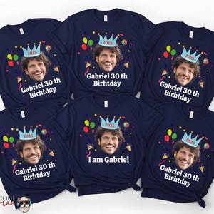 Custom Face Birthday Shirt: Funny Photo Party Group Tee