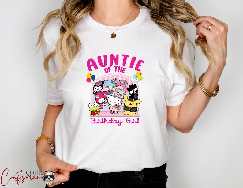 Birthday Girl Party Shirt, Custom Kitty Shirts, Hello Birthday Kitty, Hello Cat Birthday Tees, Personalized Kitty Birthday Shirt,