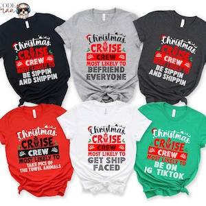 Passende Weihnachtskreuzfahrt-Crew-Shirts: 2025 Familienreise-T-Shirts
