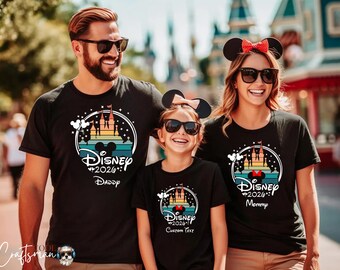 Disney Family Trip 2026 Shirts, Personalized Disney Trip 2026 T-Shirt, Custom Disney Family Matching Group tees, Disney Magical Castle shirt