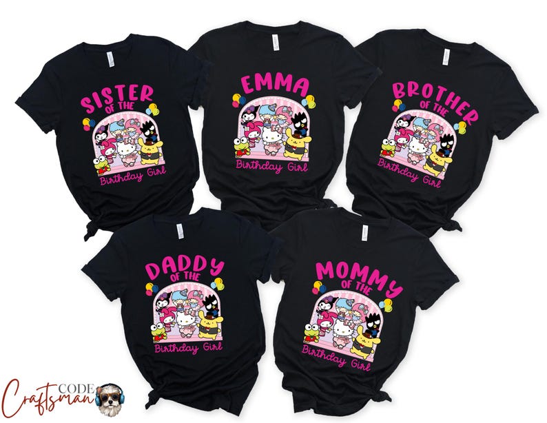 Birthday Girl Party Shirt, Custom Kitty Shirts, Hello Birthday Kitty, Hello Cat Birthday Tees, Personalized Kitty Birthday Shirt,