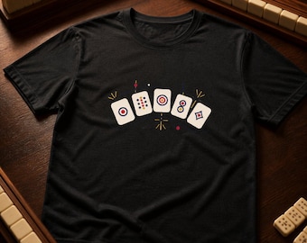 Abstract Mahjong Shirt, Tile Table Game Night Tee, Mahjong Player Gift
