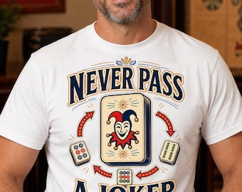 American Mahjong Shirt, Never Pass a Joker Retro Unisex Tee