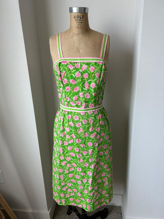 slim fit dress slacks Lilly Pulitzer Mercer Dress Women's Dress Fauna Green Party Like A : XXS main image 0