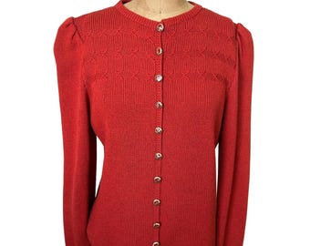 Cardigan Vintage St John - Lillie Rubin - Taille L - Multicolore - État Très Bon