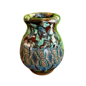 Jean Gerbino, Vallauris, France, Ceramic Mosaic Vase Diamond