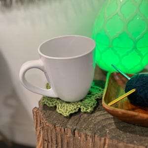 Succulents and Sage 4 pack cotton succulent plant crochet coasters plant table decor