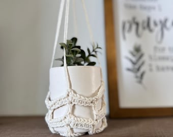 Crochet plant hanger handmade boho plant hanger