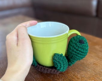 Crochet turtle Coaster - Cotton drink cup Coaster