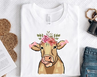 Coquette Floral Highland Cow Png, Floral Png, Cow Png, Valentine's Day Png, Digital Download, Cow Lover Png, Highland Cow Png, Cute Cow Png
