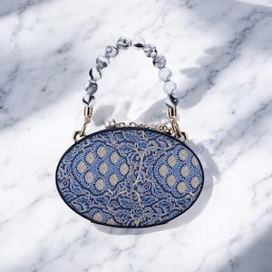 Handgefertigte Luxus Perlen Geldbörse - Vintage-inspirierte, Handwerker Abendtasche - Elegante Boho Perlen Handtasche für Hochzeiten, besondere Anlässe