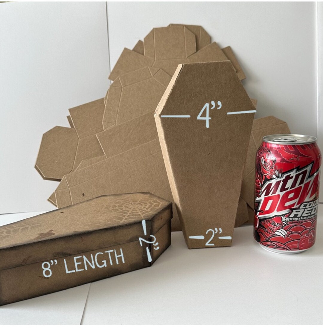 5 Chipboard Large Coffin Boxes Sturdy Coffin Boxes Halloween Party