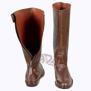Bottes d'équitation en cuir marron pour hommes | hautes bottes d'équitation en cuir de qualité supérieure faites main | Bottes d'équitation anglaises pour hommes | Botte d'équitation