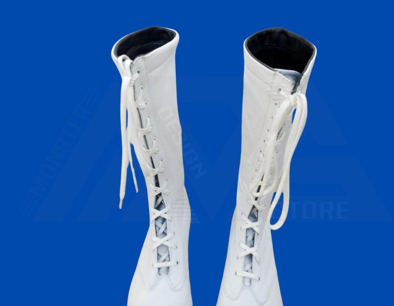 custom men women white  boots