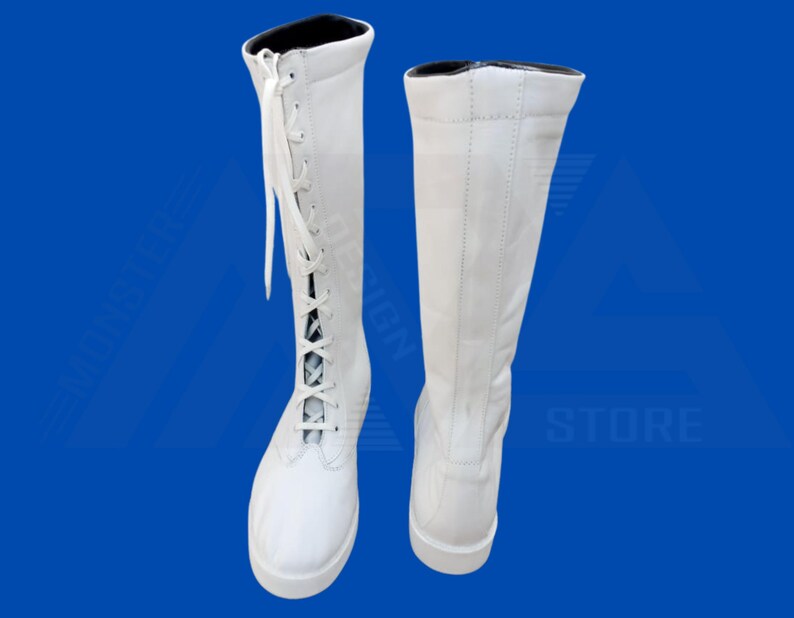 custom women white wrestling boots